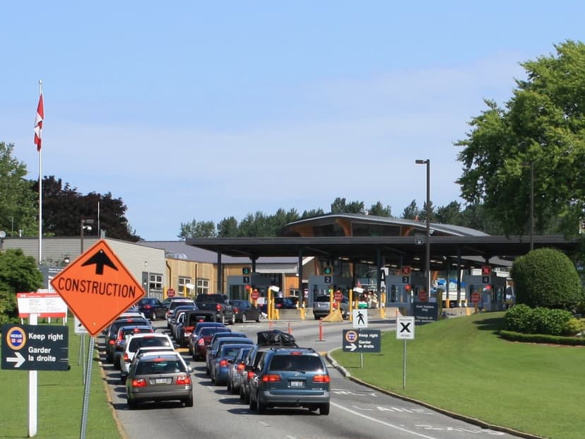 Canada Border Crossings to United States